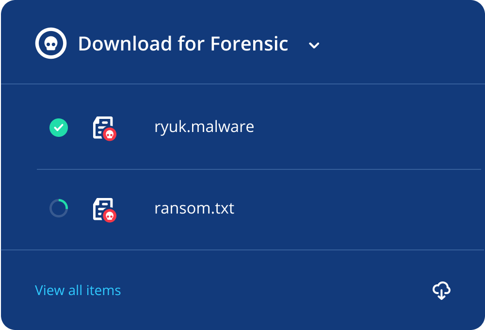 infizierte Dateien überprüfen mit Rubrik threat-containment